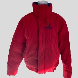 L.L Bean Vintage Women Red Down Fill Puffy Outdoor Snow Jacket-Made in USA- Sz-M